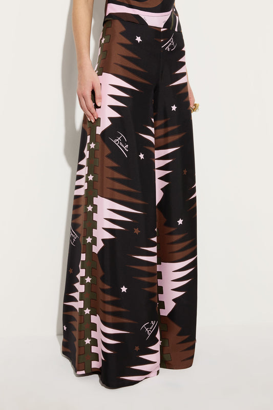 Valdimontone Print Silk Pants