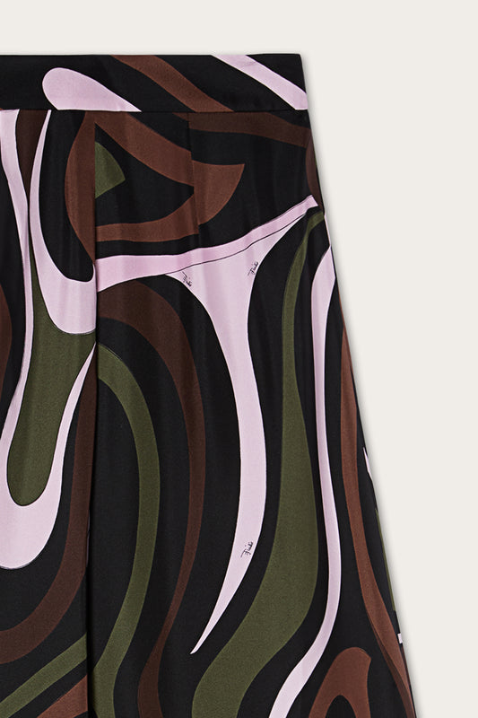 Marmo Print Silk Pants