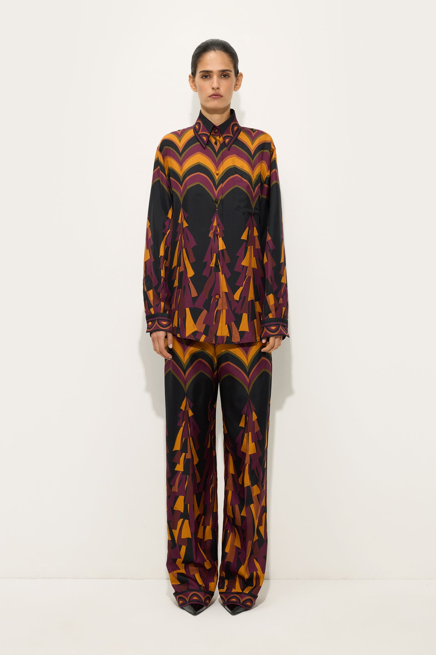 Baiadera Print Silk Pants