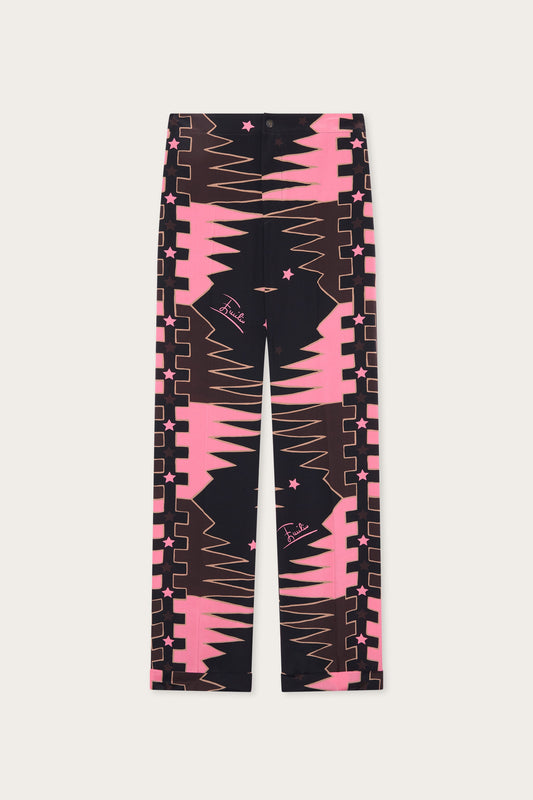 Valdimontone Print Silk Pants