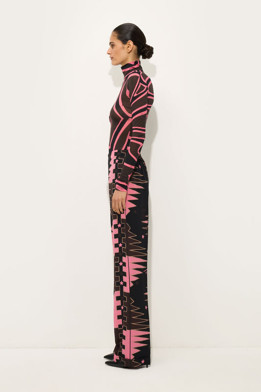 Valdimontone Print Silk Pants