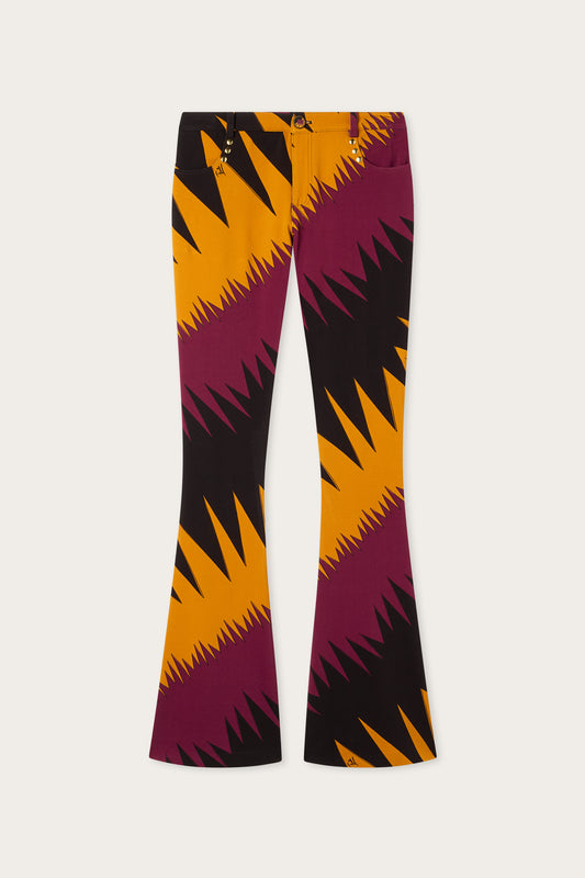Drago Print Bootcut Pants
