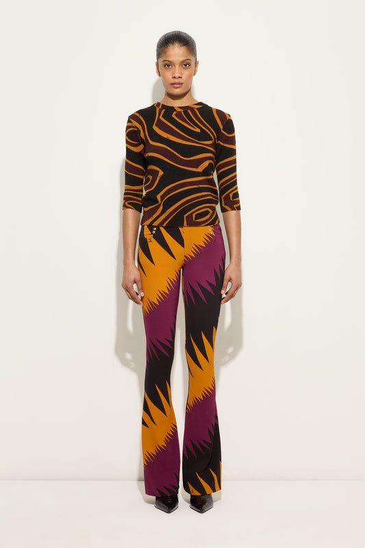 Drago Print Bootcut Pants