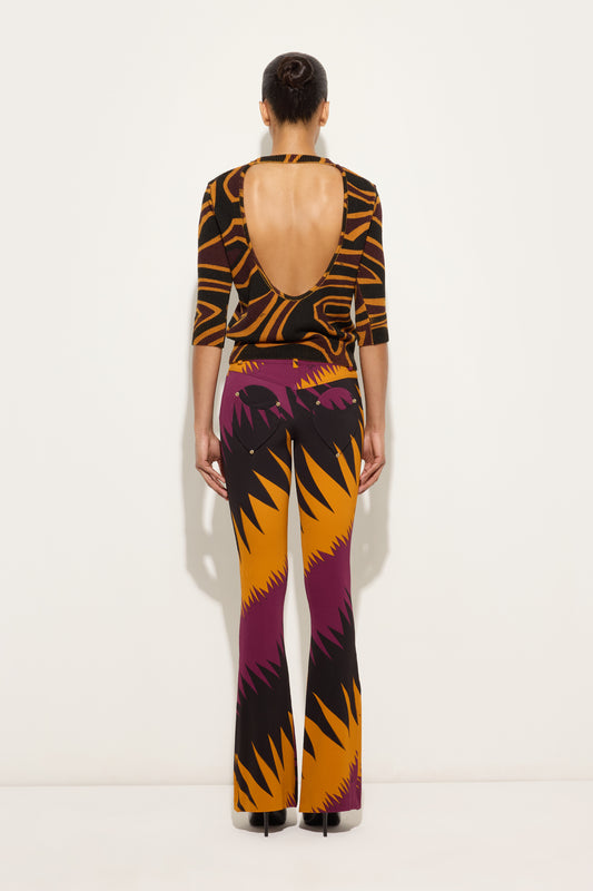 Drago Print Bootcut Pants