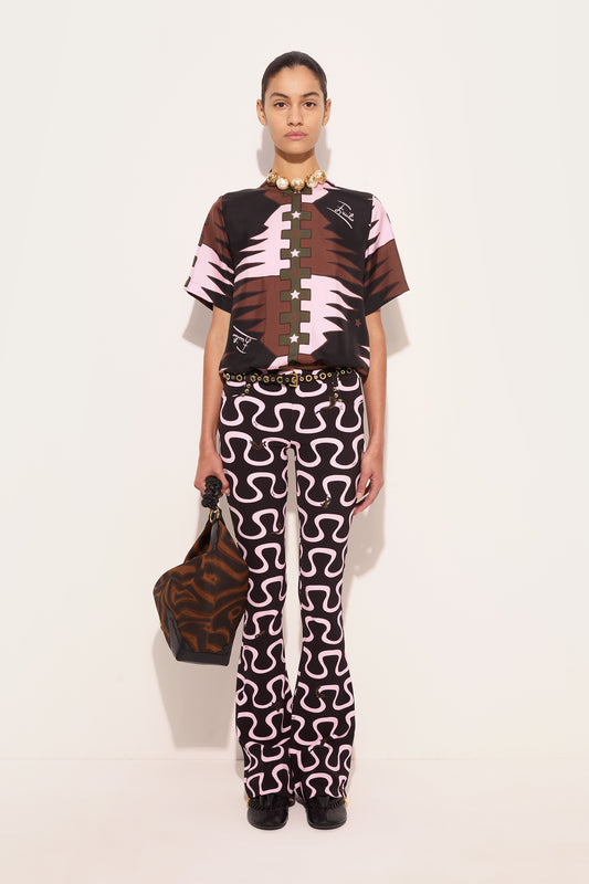Onda Print Bootcut Pants