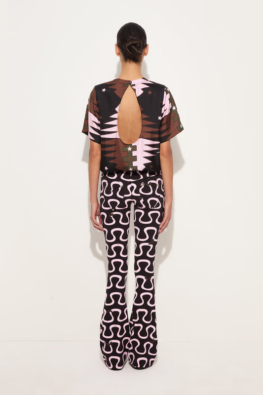 Onda Print Bootcut Pants