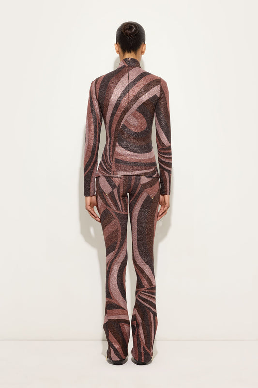 Iride Print Lurex Pants