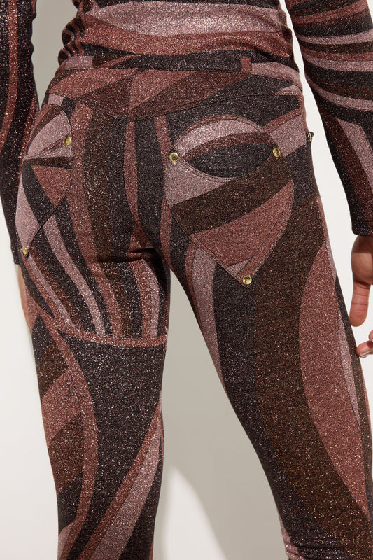 Iride Print Lurex Pants