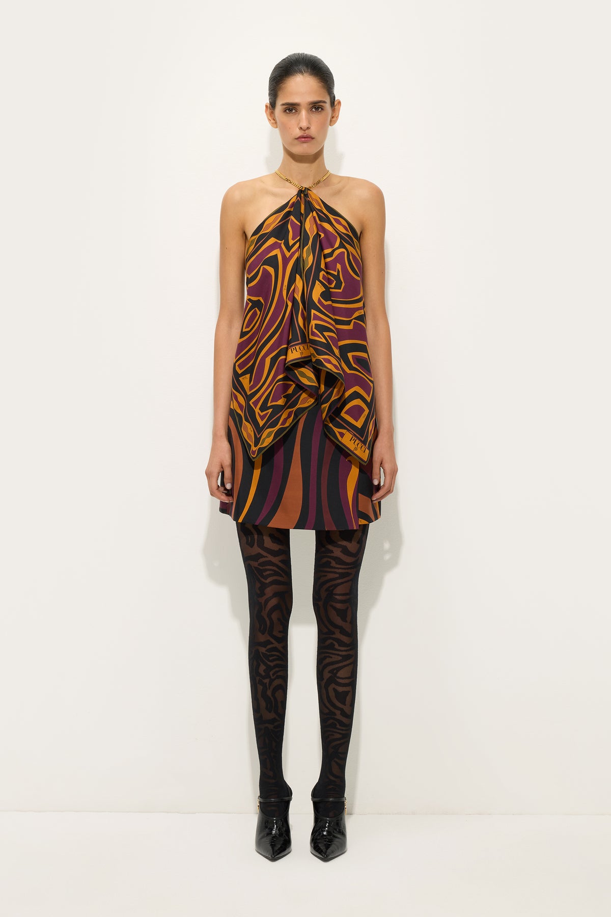 Marmo Print Silk Skirt