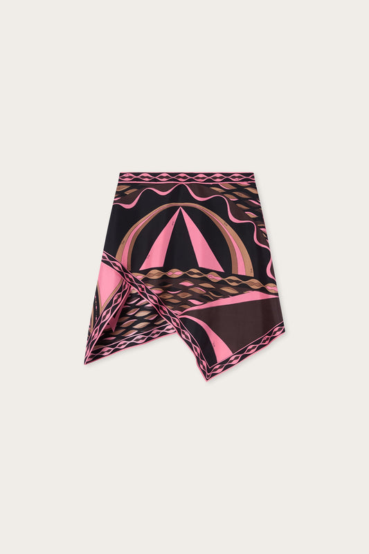 Dune Print Silk Scarf Skirt