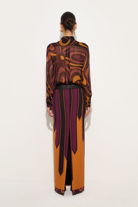 Nastri Print Skirt