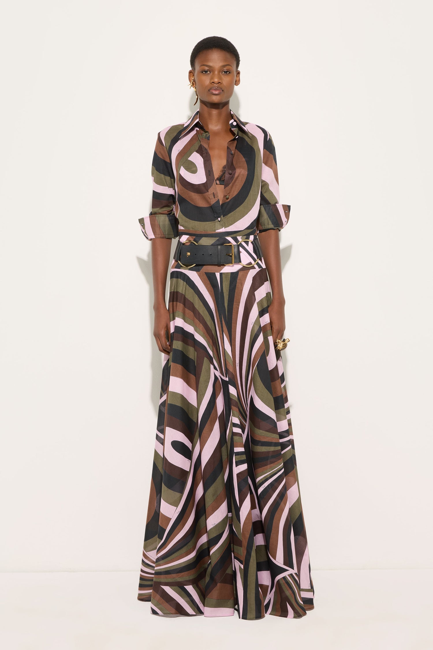 Iride Print Cotton Muslin Skirt