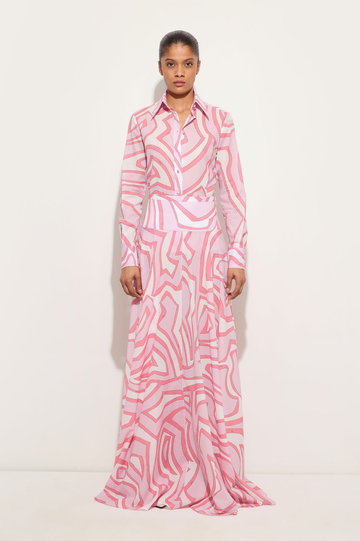 Labirinto Print Cotton Muslin Skirt