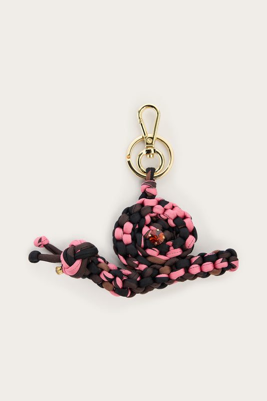 Iride Print Silk Snail Charm