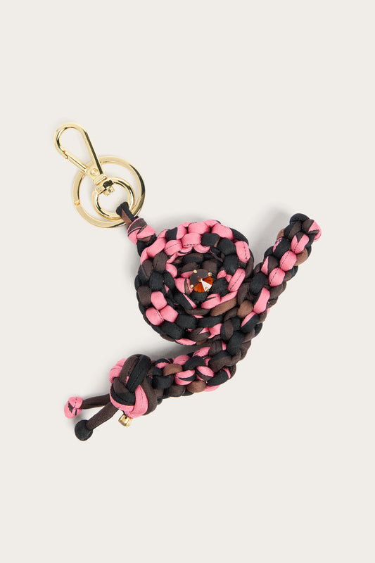Iride Print Silk Snail Charm