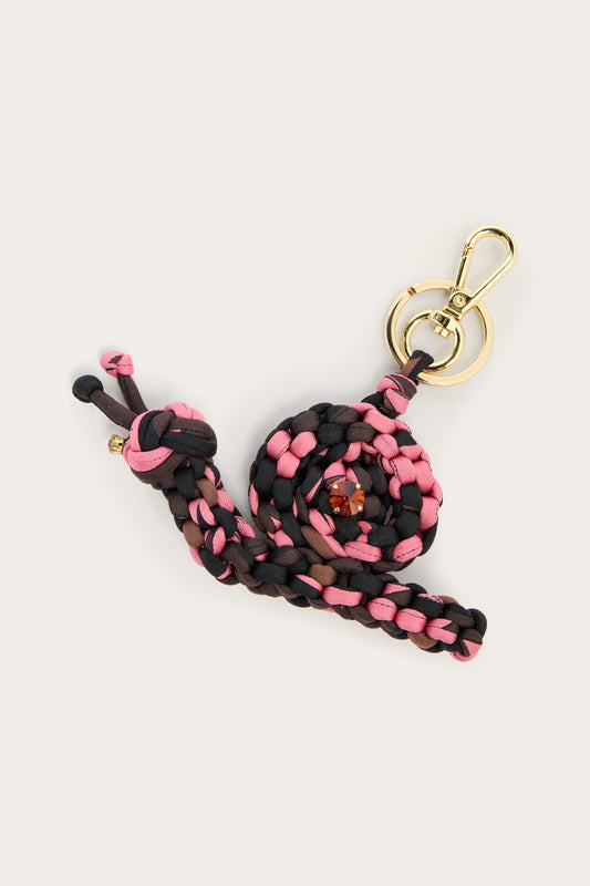 Iride Print Silk Snail Charm