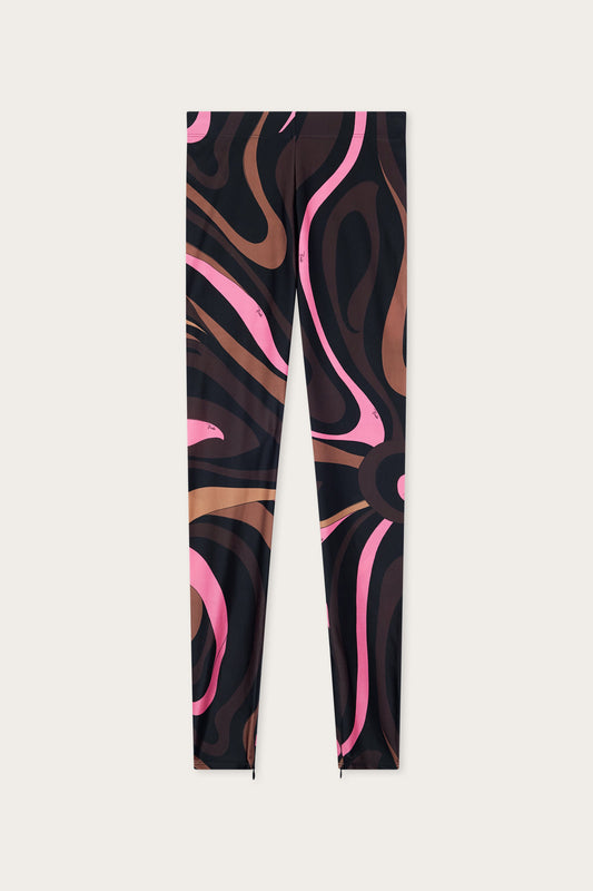 Leggings in Stampa Marmo