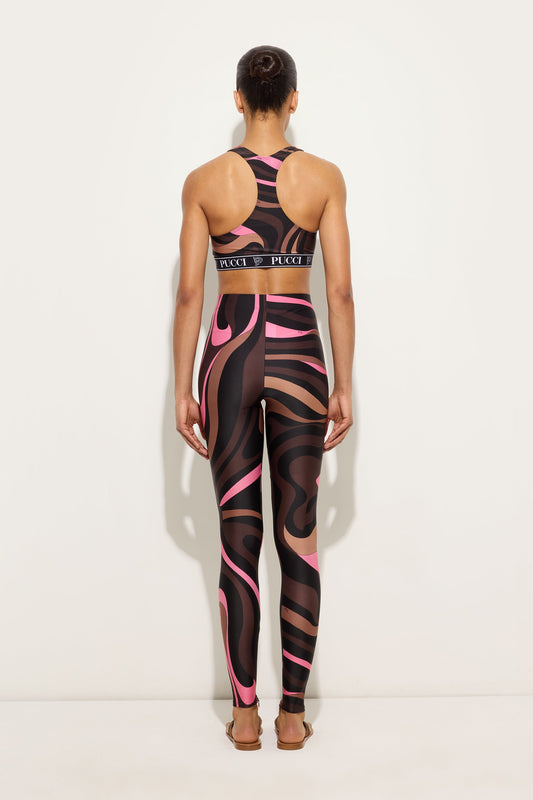 Leggings in Stampa Marmo
