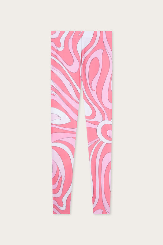 Leggings in Stampa Marmo