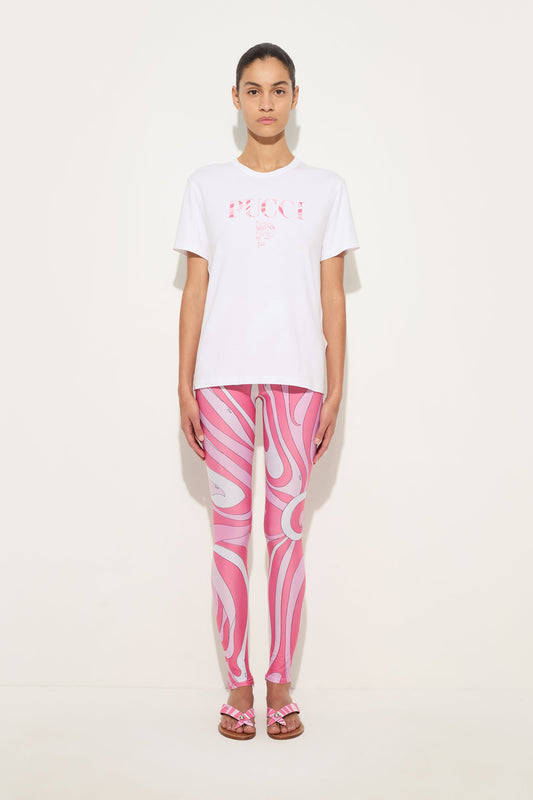 Leggings in Stampa Marmo