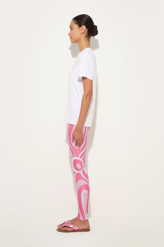 Leggings in Stampa Marmo