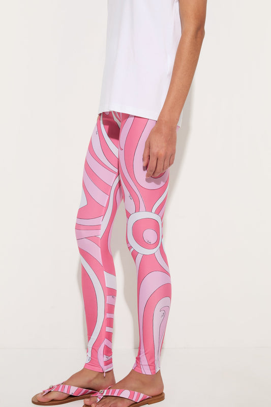 Leggings in Stampa Marmo