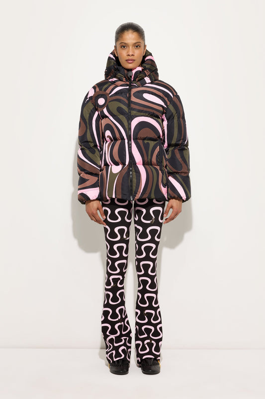 Marmo Print Down Jacket