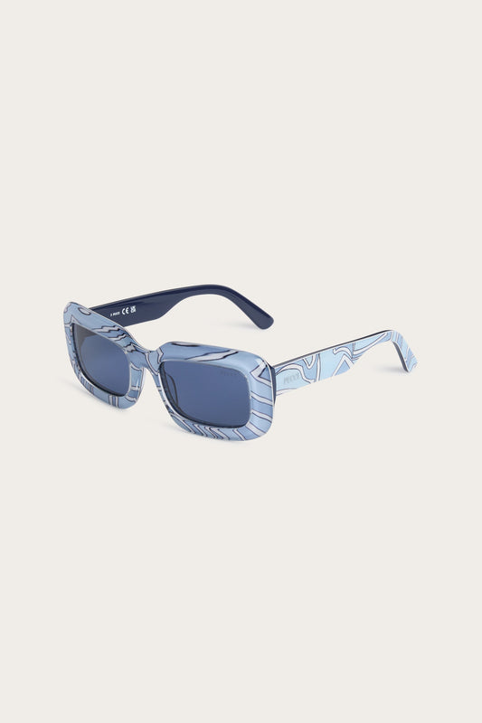 Occhiali da sole rettangolari in stampa Labirinto