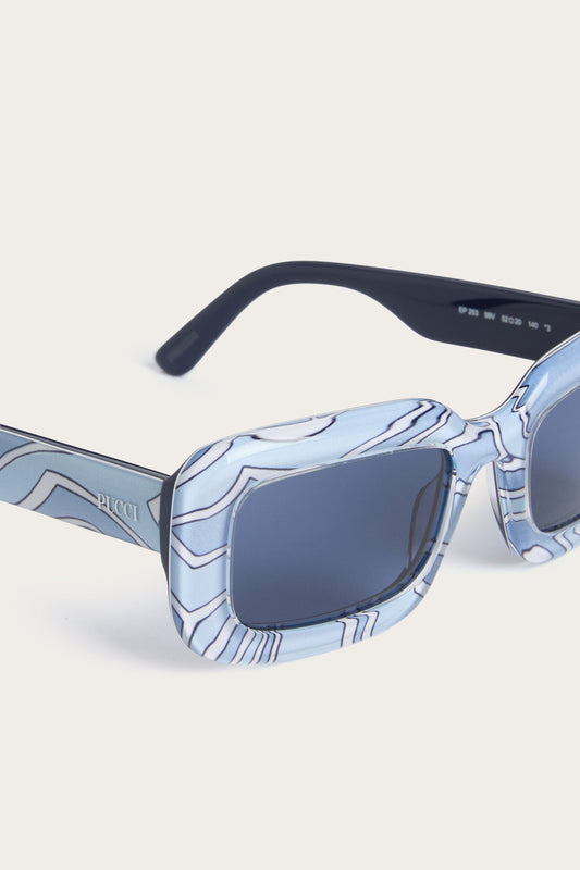 Occhiali da sole rettangolari in stampa Labirinto