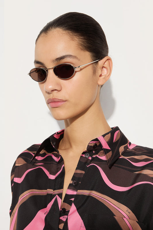 Pucci Fishtail Oval Sunglasses