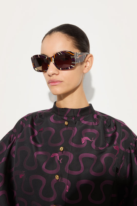Pucci Printed Oversized Geometric Sunglasses