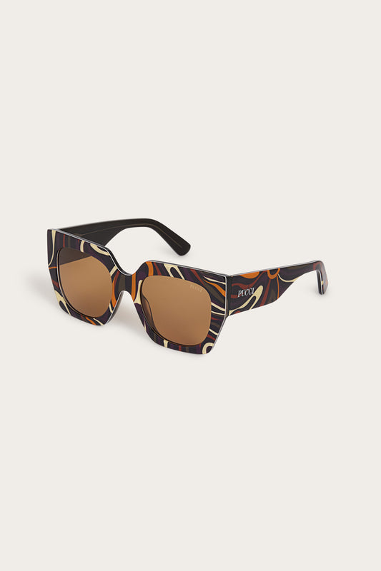 Pucci Printed Oversized Geometric Sunglasses