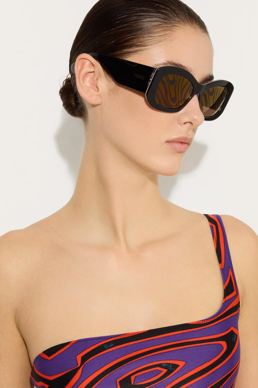 Pucci Rectangular Sunglasses with Printed Lens