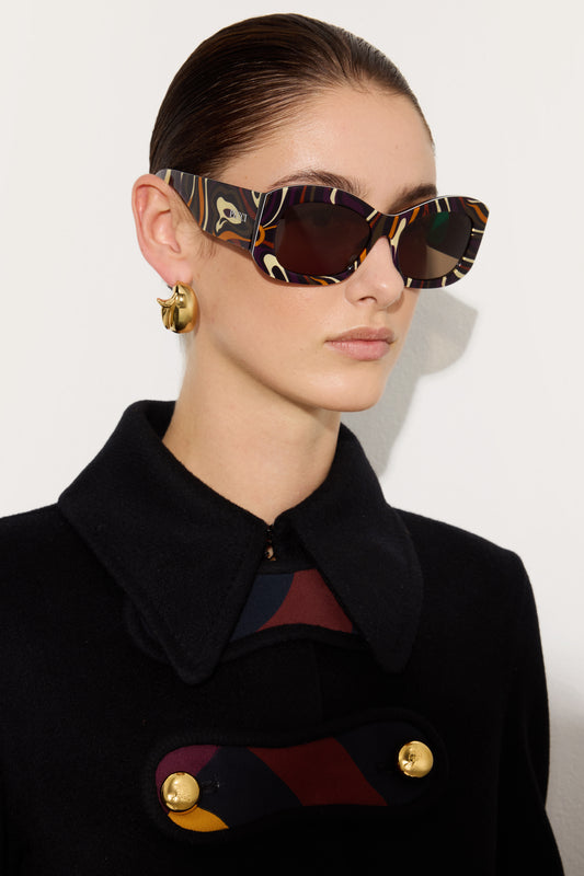 Pucci Printed Rectangular Sunglasses