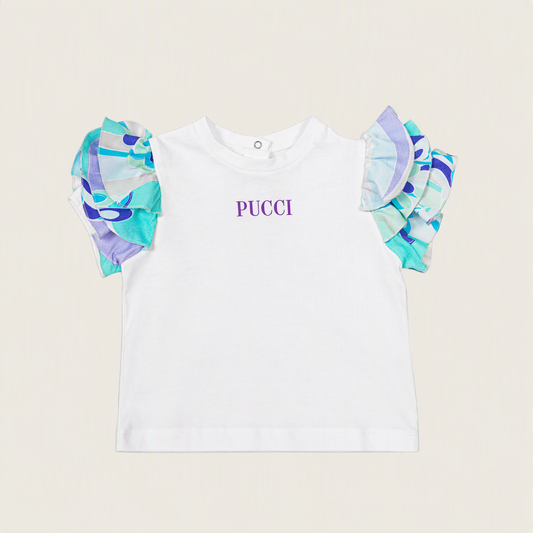 T-Shirt with Printed Sleeves