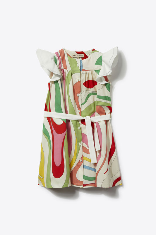Marmo-Print Cotton Dress
