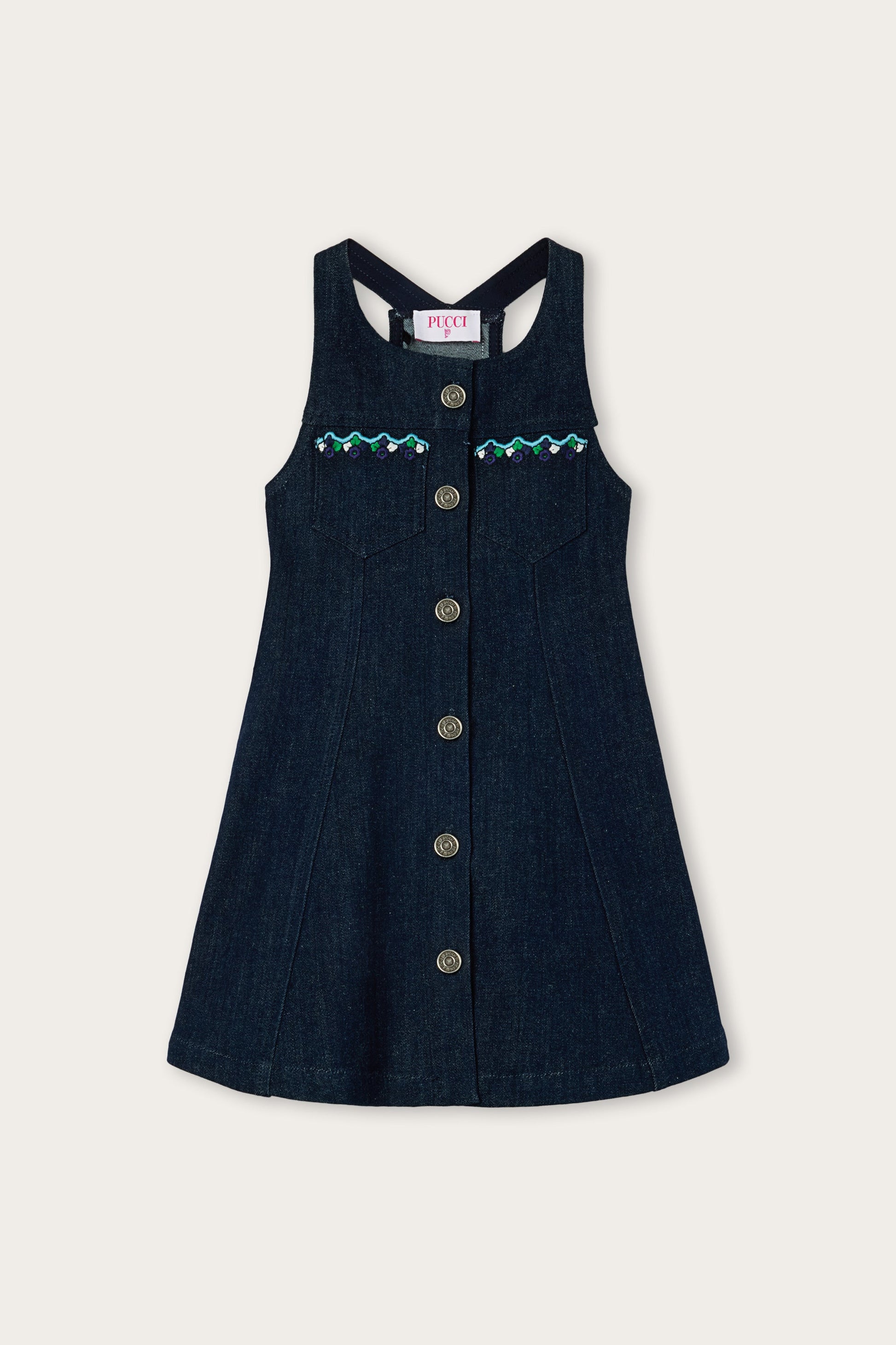 pucci denim dress Emilio Pucci Denim Mini Dress In Blue & Medio - 30% Off