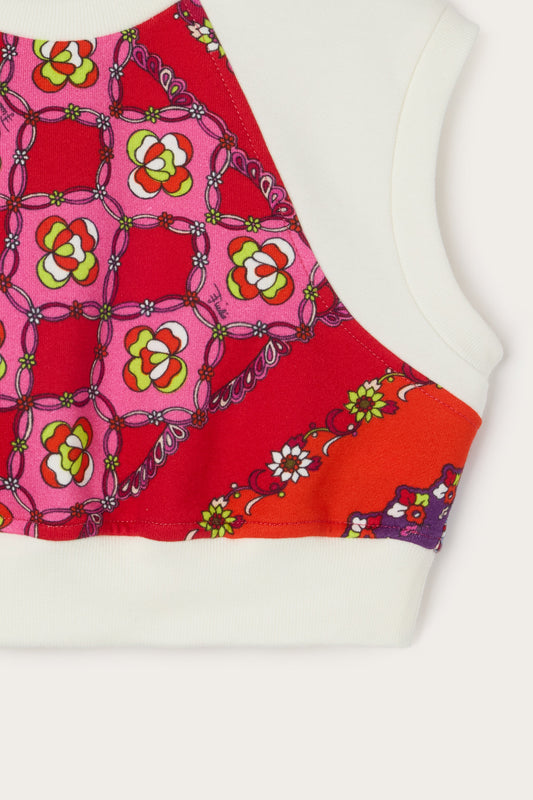 Festa Print Cropped Sweatshirt