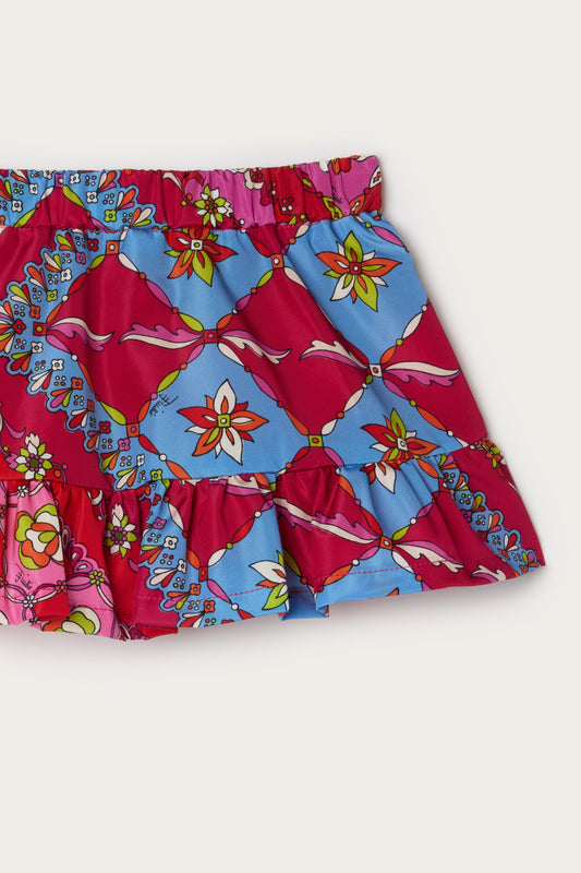 Festa Print Ruffle Skirt