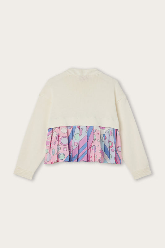 Cardigan with Printed Detail