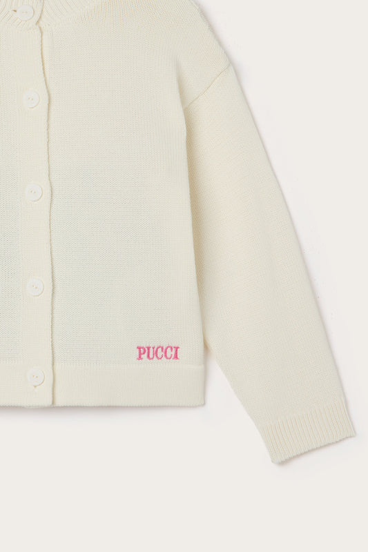 Cardigan with Printed Detail