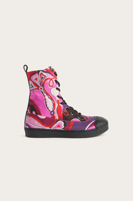 Stivaletti in Stampa Orchidee