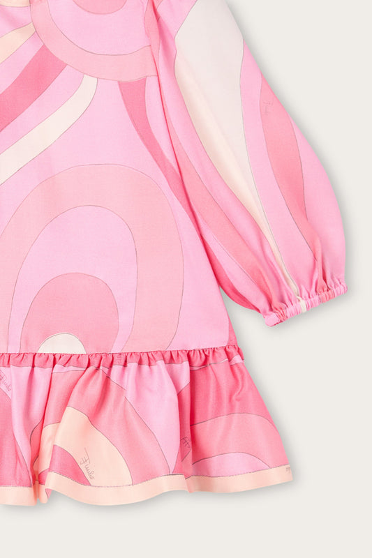 Marmo Print Newborn Dress