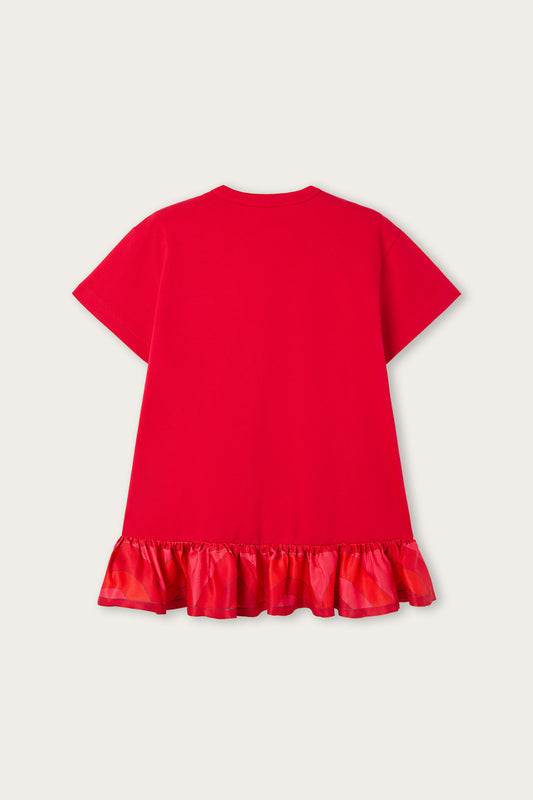 Printed Flounce Dress