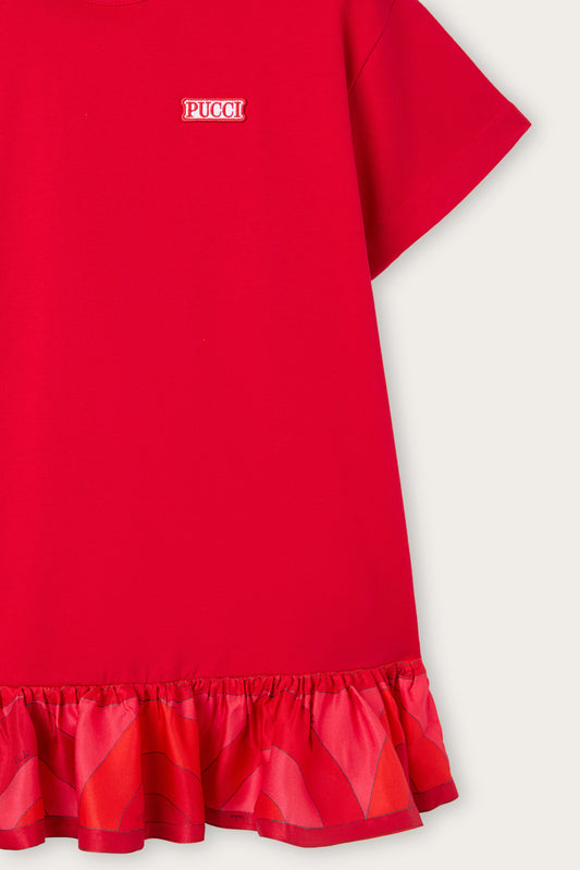 Printed Flounce Dress