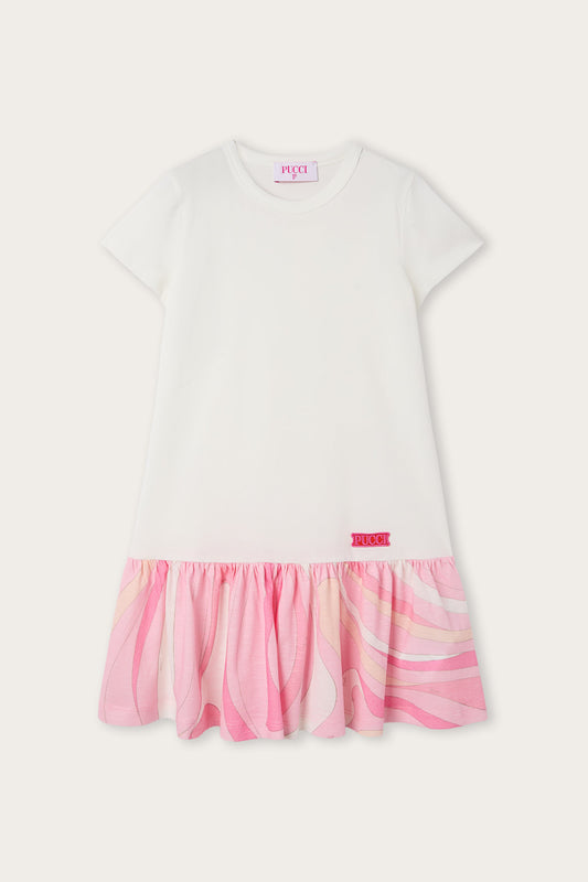 Abito T-shirt con Gonna Stampata