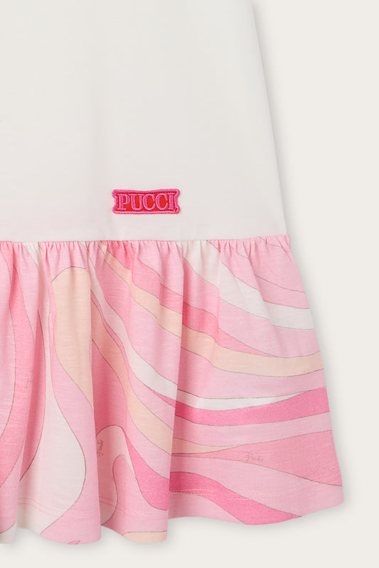 Abito T-shirt con Gonna Stampata