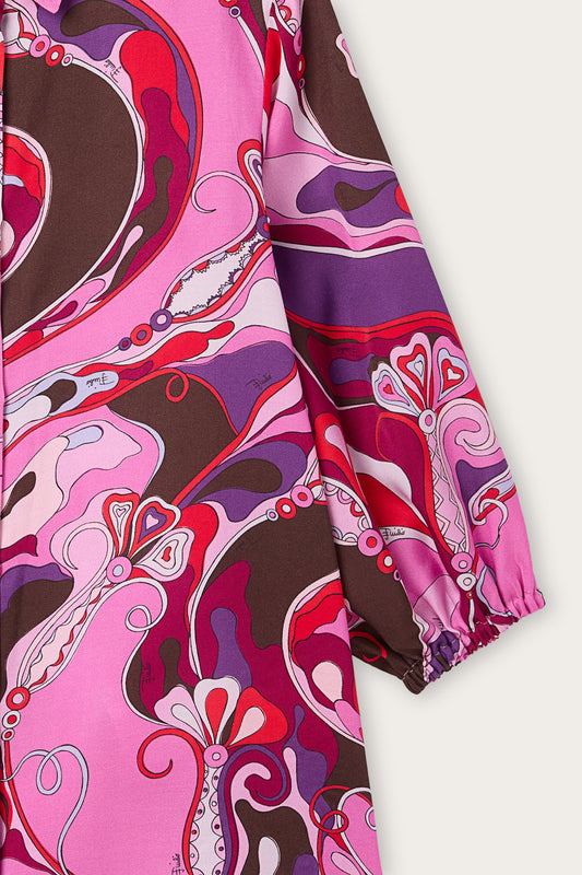 Abito Chemisier in Stampa Orchidee