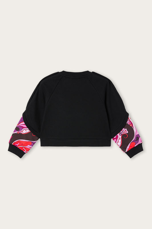 Felpa con Maniche Stampate