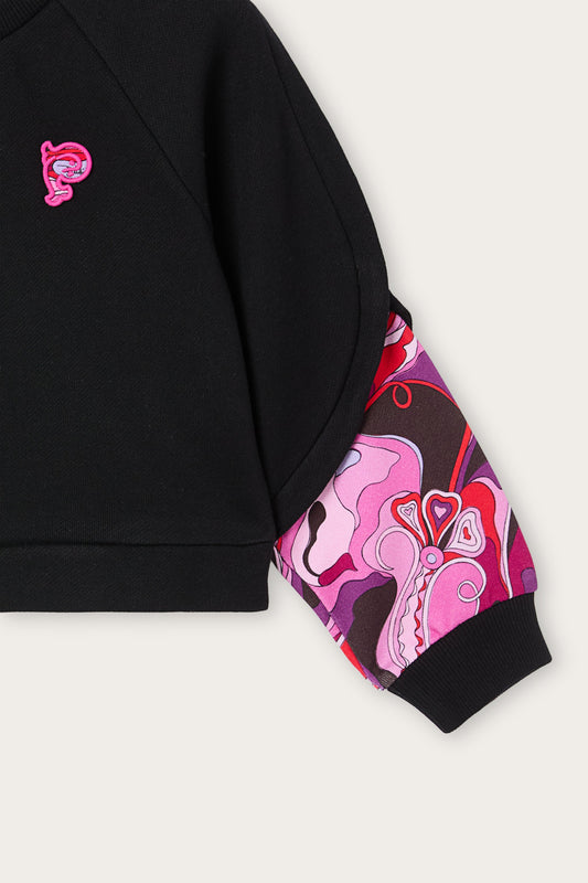 Felpa con Maniche Stampate